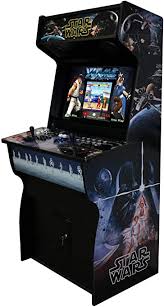 Best buy's current deal of the day features discounts on arcade1up cabinets, including space invaders and a full size golden. Amazon Com N2fun Star Wars Mame Hyperspin Full Size Commercial Grade Arcade Game 3 Pro Trackball 32 Smart Tv 12k Games Ready To Play 3 Yr Warranty Mega