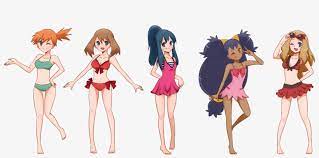 Pokémon Firered And Leafgreen Pokémon Go Serena Ash - Pokemon Iris Swimsuit  - 1800x800 PNG Download - PNGkit