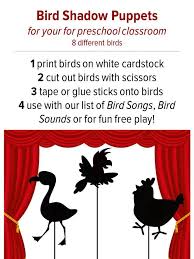 Bird Songs For Kids Use These Cute Bird Shadow Puppets In Your Early Childhood Classroom Included In This Package Movement Songs For Preschool Music And Movement Shadow Puppets