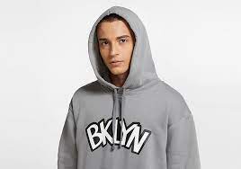Brooklyn nets james harden hoodie. Nike Nba Brooklyn Nets Statement Edition Fleece Pullover Hoodie Dark Steel Grey Price 57 50 Basketzone Net