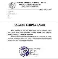Dalam hal ini biasanya, jika anda melakukan sebuah acara besar yang ini jika anda mengadakan sebuah acara disekolah, kemudian ada sponsor yang kebetulan memberikan sumbangan dana dan hal lain maka. Contoh Surat Terima Kasih Atas Sumbangan Bagikan Contoh