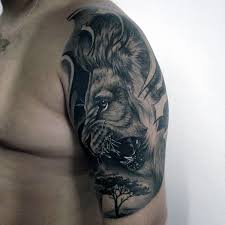 Black And Grey Tattoo Design For Men 103 Best Black And Grey Tattoos In 2020 Cool And Unique Designs Lion Tattoo Sleeves Lion Arm Tattoo Sleeve Tattoos