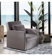 Goplus poltrona letto chaise longue divano di cotone e metallo multifunzione 83x59x78,5 cm (grigio) 4,1 su 5 stelle 22. Poltrona Letto Singolo Con Braccioli In Tessuto Miyoko