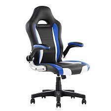 Browse desk and computer chairs from brands such as eliza tinsley and cherry tree furniture, and find the best chair for. Seatzone Racing Car Style Bucket Seat Gaming Chair Curved High Back Executive Swivel Office Leather Chair Adjustable Computer Chair With Flip Up Armrest Blue White Buy Online In Antigua And Barbuda At Antigua Desertcart Com Productid