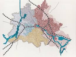 tiffany chung berlin wall map scratching the walls of memory project 2010 embroidery metal grommets buttons on ca with images art map art museum of contemporary art