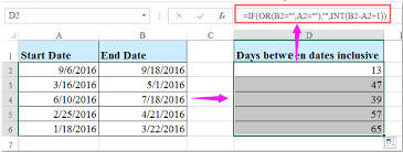 How To Count Days Between Two Dates Including Start Date In Excel