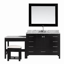 The vanity set package includes cabinet, countertop, sink, backsplash, matching mirror, makeup table, wooden tay, and matching stool. Single Sink Bathroom Vanity With Makeup Area Saubhaya Makeup