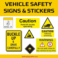 Graphics make sign instantly readable. Vehicle Safety Signs Stickers Labels Safetysignsph Com Philippines
