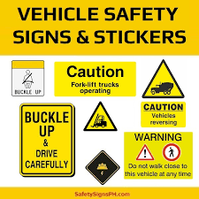 Ensure that all loads are properly secured before lifting. Vehicle Safety Signs Stickers Labels Safetysignsph Com Philippines