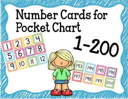 Number Line And Pocket Chart Cards Printable Numbers