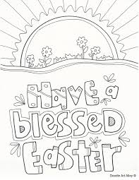 Christian easter coloring pages resurrection free sheet sunday mazes for. Easter Coloring Pages Religious Doodles
