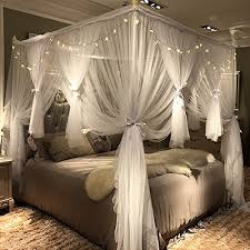 Twin canopy beds are perfect for children that would like a little frill, a little lace, and a little fantasy. Joyreap 4 Corners Post Canopy Bed Curtain For Girls Adults Royal Luxurious Cozy Drape Netting