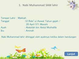 May 21, 2018 · kelahiran nabi muhammad saw rasulullah saw lahir pada tahun gajah yaitu tahun dimana pasukan gajah yang dipimpin oleh abrahah habasyah yang tengah ingin merobohkan ka'bah. Sejarah Kebudayaan Islam Kelahiran Nabi Muhammad Saw Youtube