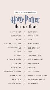 Harry Potter Instagram Story Templates Kelsey In London Harry Potter Stories Harry Potter Quiz Harry Potter Activities