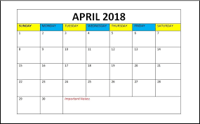 Near by the village of forest and volcano. Editable April 2018 Calendar Hd Calendar Daily Routine Planner Routine Planner