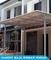 Kanopi adalah salah satu pelengkap pada rumah yang biasanya terletak di bagian teras rumah. Harga Kanopi Baja Ringan Model Rangka Double Box Atap Alderon