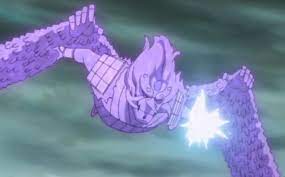 Aura gives limited protection, though it isnt as protective as the susanoo: That Is The True Power Of Sasuke S Susanoo On The Finish Of Naruto Shippuden Memes Random