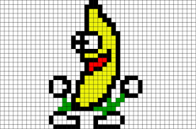 Peanut Butter Jelly Time Pixel Art Banana Pixel Art Pixel Art Templates Pixel Art Grid