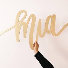 Mia Love This Name Letterstou Handdrawn Handlettering Calligraphy Customnamesign Lasercutsign Mia Babyshower Baby Name Signs Baby Signs Baby Poems
