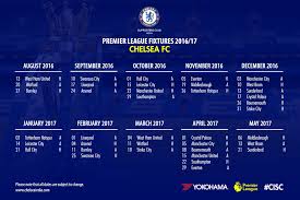 See actions taken by the people who manage and post content. Chelsea India On Twitter Here Are The 2016 17 Chelsea S Premier League Fixtures