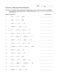 Balance the following chemical equations. Http Alexanguiano Com Yahoo Site Admin Assets Docs Balancews Key24115555 27174753 Pdf