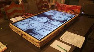 I made a case for my new battle mat out of some pvc pipes and an old backpack strap, but it's not quite done yet. D D Gaming Table With Tv Plans Novocom Top