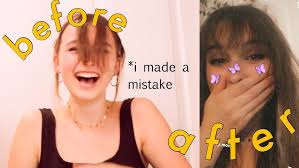 cutting my own bangs at home...