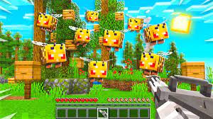 Home minecraft texture packs emissive bee minecraft texture pack. Fighting 10 000 Angry Bees In Minecraft Youtube