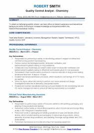Obtain best resume format here. Quality Control Analyst Resume Samples Qwikresume