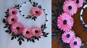 May 05, 2020 · paper flowers can look almost like the real thing, or they can be as unique as you want. Paper Flower Wall Hanging Easy Wall Decoration Ideas Paper Craft Diy Wall Decor Youtube