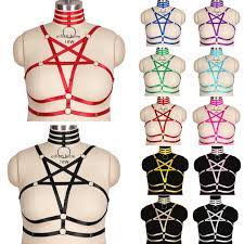 Bdsm Bonage Neck Collar Plus Size Hollow Out Elastic Strap Chest Harness  Bra Women Sexy Lingerie Pentagonal Corset Garter Belt - Garters - AliExpress