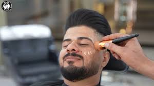 شاهد حلاقه الشعر بالكامل مع مكياج رجالي مع الكوافير #حسن_المهندس