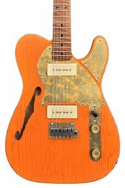 Paoletti Guitars Nancy Thinline 2p90 Electric Guitar Sunset Orange Electric Guitar Guitar Tuners Guitar
