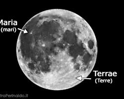 Immagine di Luna con macchie scure