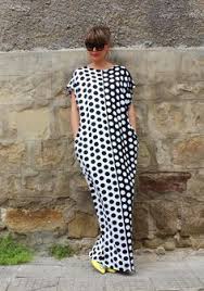 Black And White Polka Dot Maxi Dress Black And White Polka Dots Maxi Dress Kaftan Caftan Dress Oversized Dress Abaya Summer Dres Polka Dot Maxi Dresses Maxi Dress With Sleeves Maxi Dress