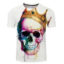 Skull Crown Summer Plus Size Women Men T Shirt 3d Print