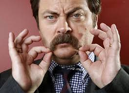 S03 E16 Lil' Sebastian - Ron Swanson Loves His Facial Hair...And We Made  Him Wear A Fake Mustache : R/Pandr