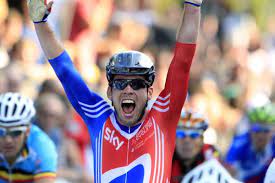 Britain's mark cavendish celebrates as he crosses the finish line to win the fourth stage of the tour de france on june 29, 2021. Cavendish With Illegal Helmet In World Championship Race Cyclingnews