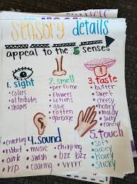 Third Grade Anchor Chart Sensory Details Sensory Details