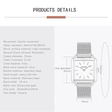 Get the best deals on seiko men's square watches when you shop the largest online selection at ebay.com. Ananke Women Rose Gold Square Watches Ladies Waterproof Stainless Steel Dress Watch Female Simple Slim Quartz Analog Timepiece Buy At The Price Of 15 25 In Aliexpress Com Imall Com