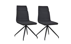 Set Of 2 Dining Faux Leather Kitchen Chairs With Sturdy Metal Legs Black Leather Kitchen Chairs Leather Kitchen Kitchen Chairs
