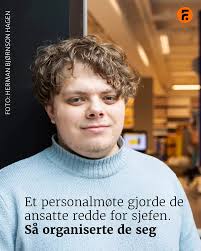 Butikkansatt og tillitsvalgt Benjamin Jacobsen (22) syns det gikk ganske  bra da Rusta på kjøpesenteret Amfi Moa i Ålesund bygde om butikken for et  år sia. Men så blei de ansatte kalt