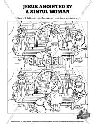 This fun paint craft will help children remember how jesus served others and how we should serve others also. Luke 7 Woman Washes Jesus Feet Sunday School Coloring Pages Sharefaith Kids