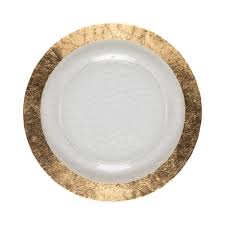 Shop wayfair for all the best beaded gold charger plates. Ice Clear W Gold Rim Charger Plate Charger Plates Tabletop Rentals South Florida Event Rentals