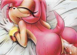 tcprod, amy rose, sega, sonic (series), highres, 1girl, ass, bed, furry,  nude, orgasm, penis, sex, tail 