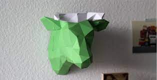 Auf dieser seite finden sich dreidimensionale firguren und objekte zum herunterladen und ausdrucken. Papershape 3d Origami Tierkopfe