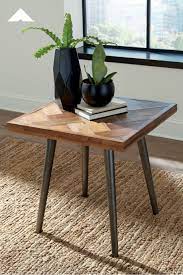 Vantori Light Brown End Table Add A Natural Spin With A Modern Vibe To Your Living Space With This Square E End Tables Signature Design By Ashley Light Table