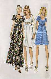 Vintage 1970s Empire Waist Dress Pattern By Treazureddesignz Butterick Dress Patterns Fashion Empire Waist Dress Pattern