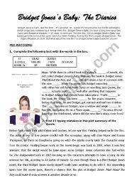A Movie Bridget Jones S Baby The Diaries Esl Worksheet By Little Mishka
