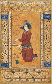 Saki Album Miniature By Reza Abbasi 1609 Persian Miniature Persian Miniature Islamic Art Art